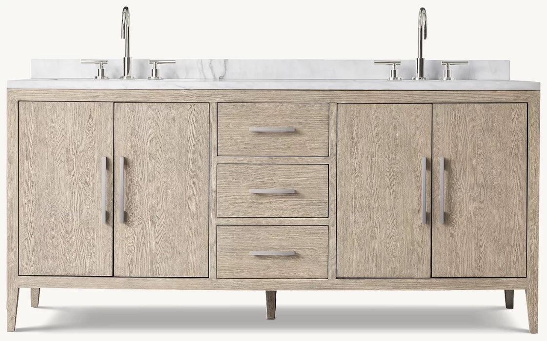 French Contemporary Double Vanity