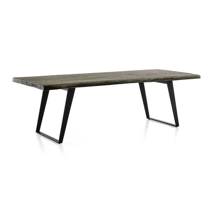 Yukon 80" Weathered Grey Live Edge Solid Wood Dining Table 123279 - Farmhouse Kitchen and Bath