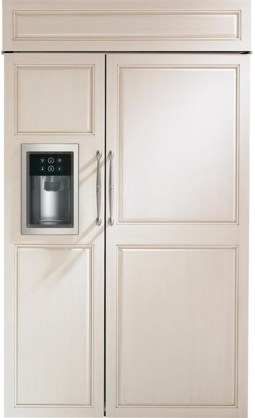 Monogram 48" Built-In Side-by-Side Refrigerator with Dispenser ZISB480DNII - Farmhouse Kitchen and Bath