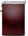 ILVE Nostalgie II 30" Dual Fuel Liquid Propane Range, Burgundy, Bronze Trim UP30NMPBUBLP ILVE