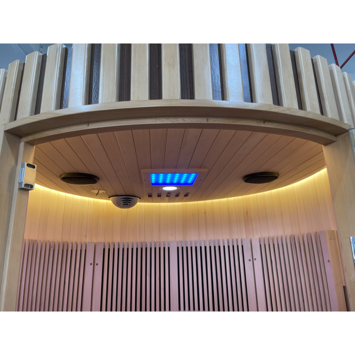 SAUNA EVOLUTION®  Hemlock Round Indoor Sauna Room Far Infrared 08