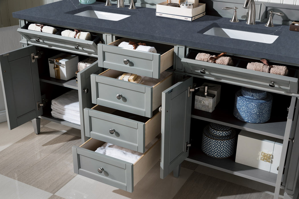 James Martin Brittany 72" Double Bathroom Vanity, Urban Gray