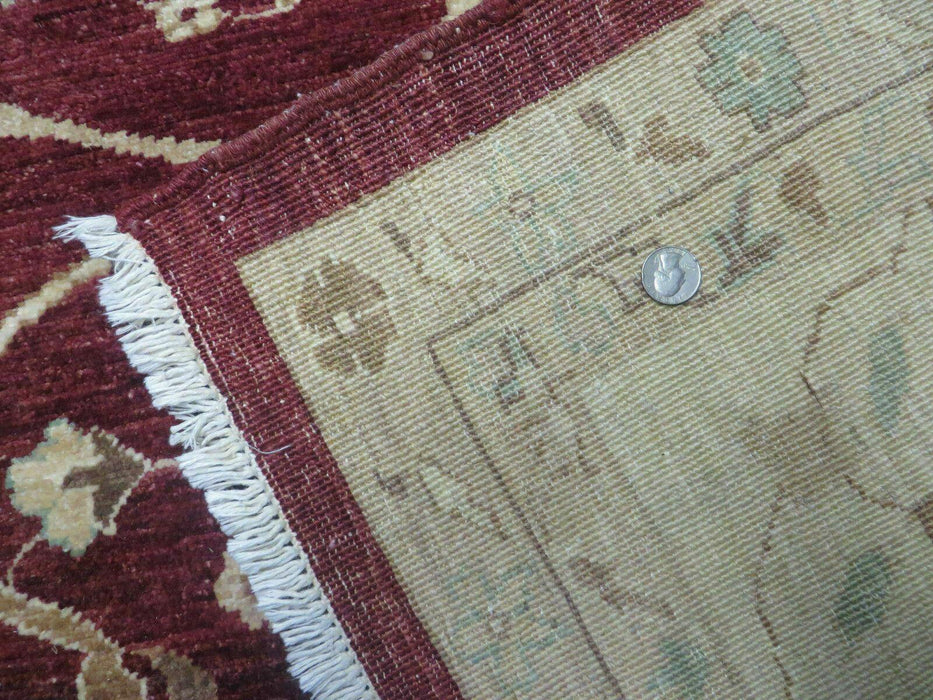 10' X 14' Vintage Handmade PESHAVAR CHOBI Pakistani Agra Wool Carpet Nice