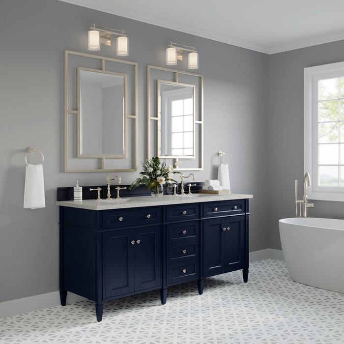 James Martin Brittany 72" Double Bathroom Vanity, Victory Blue