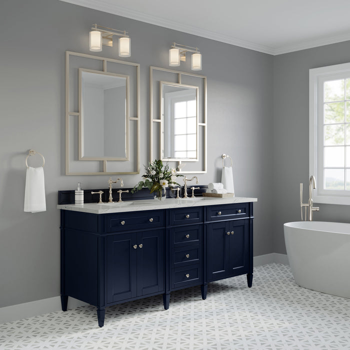 James Martin Brittany 72" Double Bathroom Vanity, Victory Blue