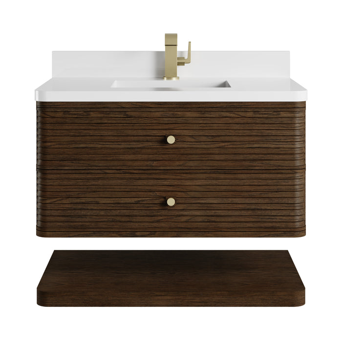 James Martin Allamari 36" Floating Single Bathroom Vanity, Sable
