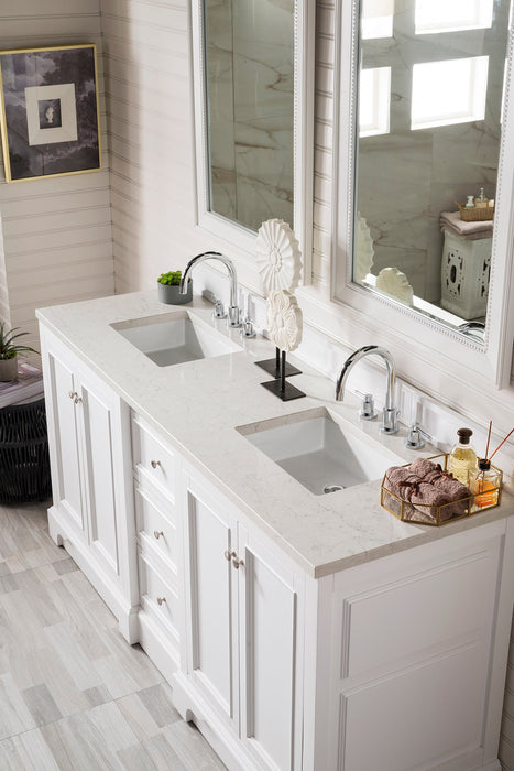 James Martin De Soto 72" Double Bathroom Vanity, Bright White