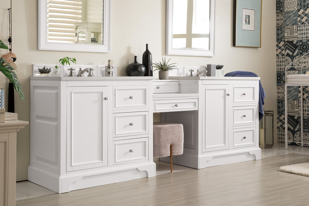 James Martin De Soto 94" Double Bathroom Vanity, Bright White