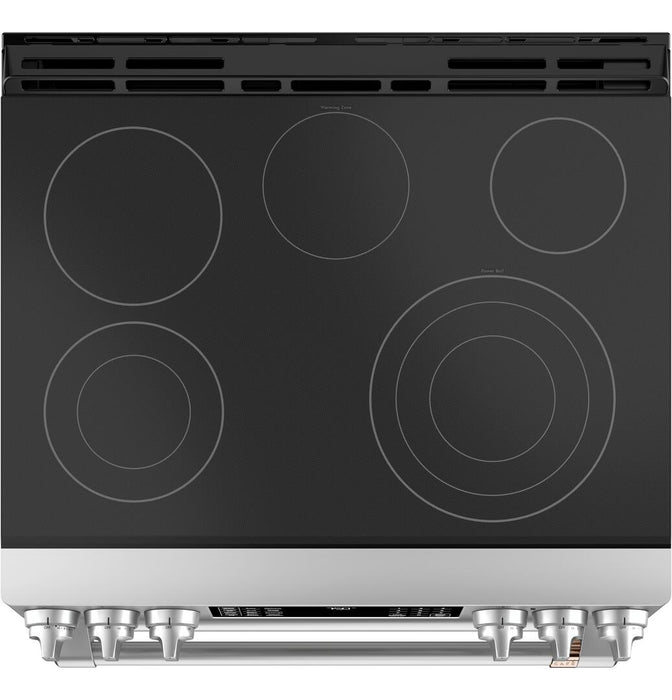 Café™ 30" Smart Slide-In, Front-Control, Radiant and Convection Double-Oven Range, CES750P2MS1