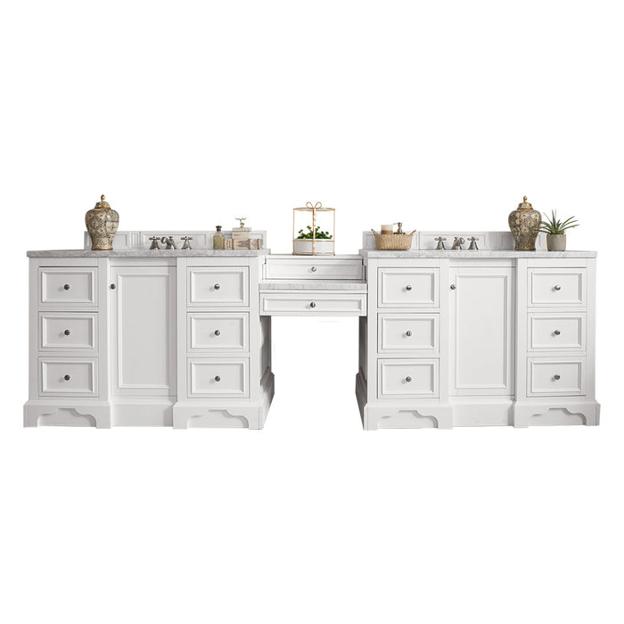 James Martin De Soto 118" Double Bathroom Vanity, Bright White