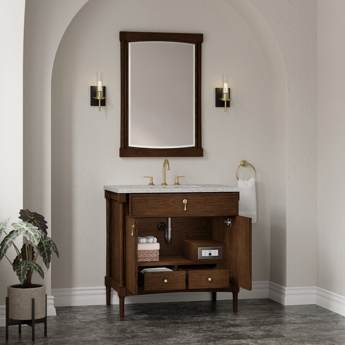 James Martin Kinnsden 36" Single Bathroom Vanity, Sable Oak