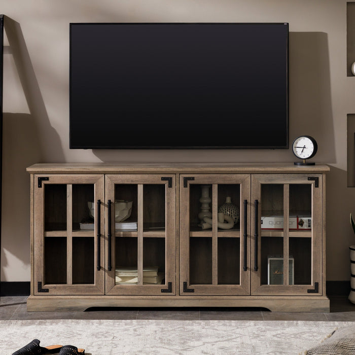 Abigail 58" Farmhouse 4 Door TV Stand - Farmhouse Kitchen and Bath