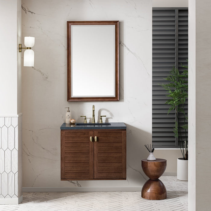 James Martin Amberly 30" Dual Mount Single Bathroom Vanity, Mid-Century Walnut