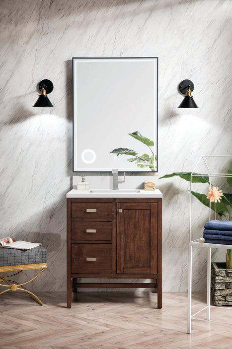 James Martin Addison 30" Single Bathroom Vanity, Mid-Century Acacia