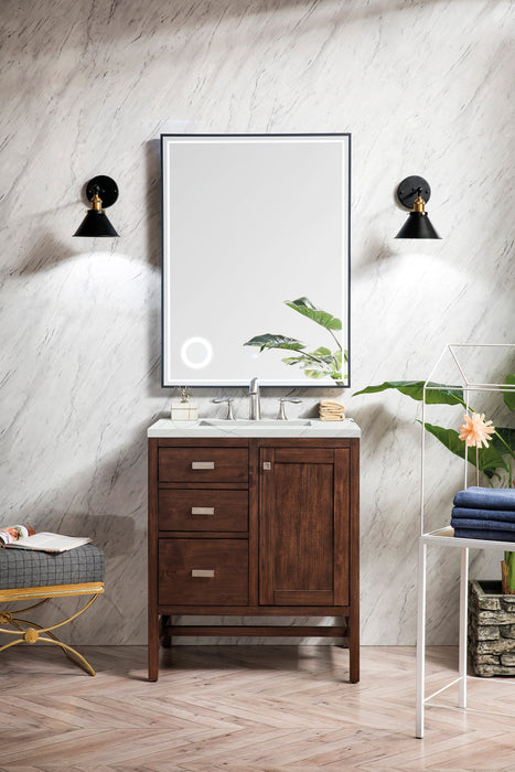 James Martin Addison 30" Single Bathroom Vanity, Mid-Century Acacia