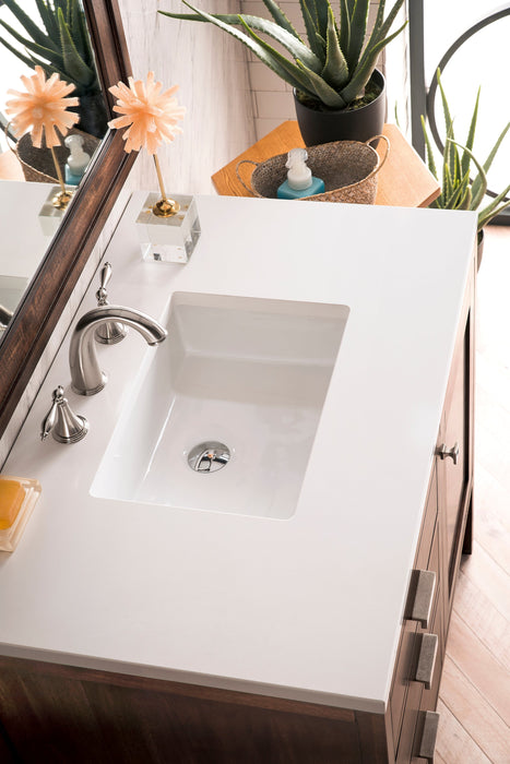 James Martin Addison 36" Single Bathroom Vanity, Mid-Century Acacia