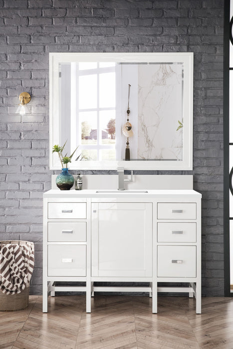 James Martin Addison 48" Single Bathroom Vanity, Glossy White