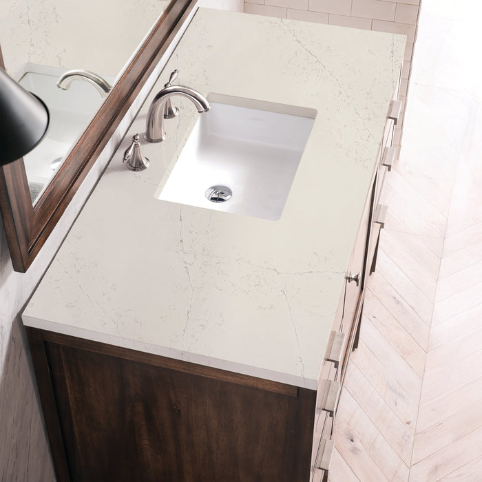 James Martin Addison 48" Single Bathroom Vanity, Mid-Century Acacia