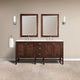 James Martin Addison 72" Double Bathroom Vanity, Mid-Century Acacia