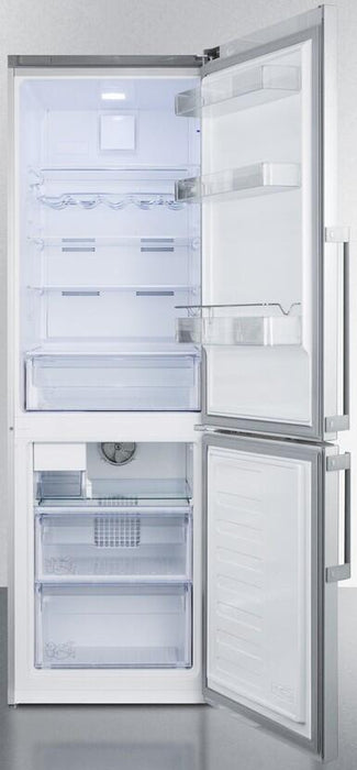 Summit 24" Wide Bottom Freezer Refrigerator With Icemaker FFBF247SSIM - Farmhouse Kitchen and Bath