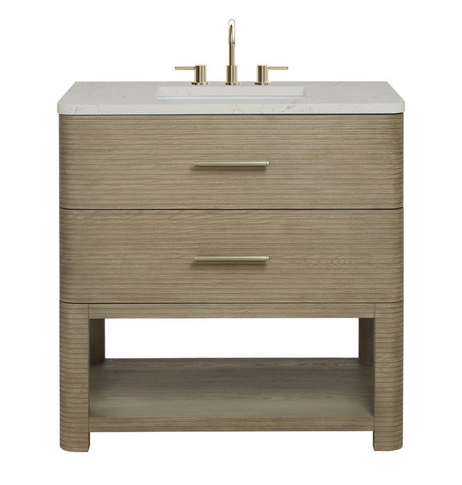 James Martin Lucian 36" Single Bathroom Vanity, Pebble Oak