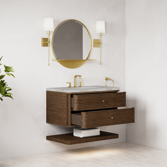 James Martin Allamari 36" Floating Single Bathroom Vanity, Sable
