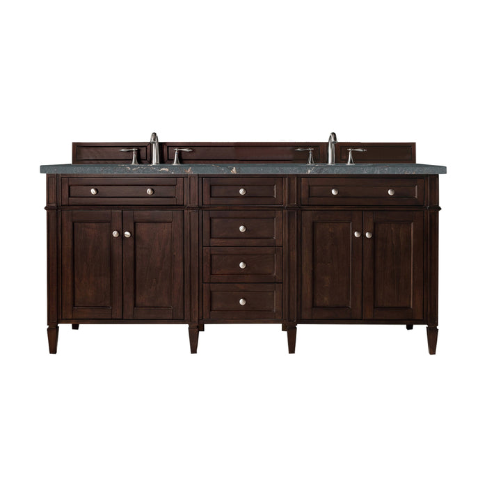 James Martin Brittany 72" Double Bathroom Vanity, Burnished Mahogany