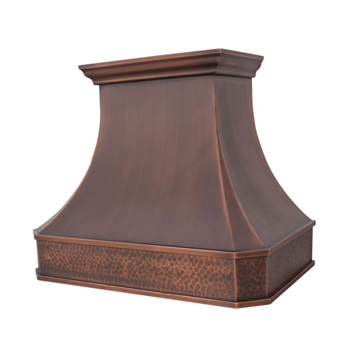 Akicon Custom Handcrafted Classic Copper Range Hood Made to Order — AKH711C-C