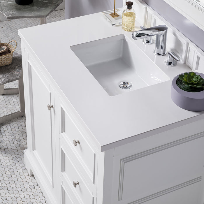 James Martin De Soto 36" Single Bathroom Vanity, Bright White