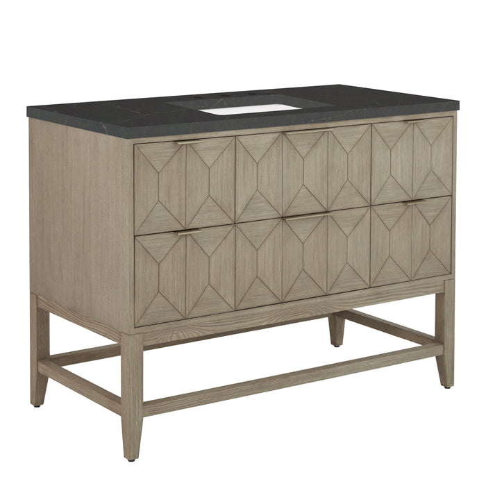 James Martin Emmeline 48" Single Bathroom Vanity, Pebble Oak
