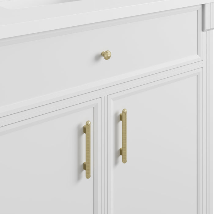 James Martin Bellshire 96" Double Bathroom Vanity, Bright White