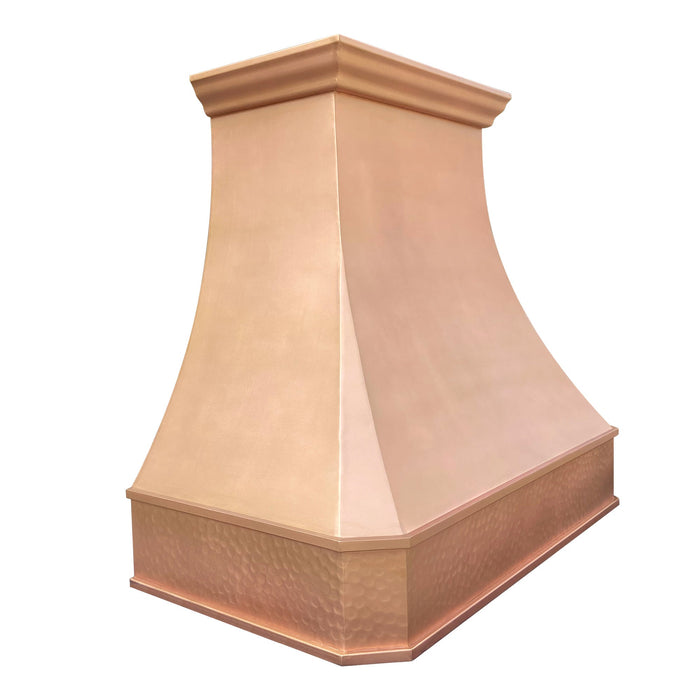 Akicon Custom Handcrafted Classic Copper Range Hood - AKH711C - C - Farmhouse Kitchen and Bath