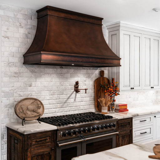 Akicon Custom Handcrafted Copper Range Hood - AKH701T - C - Farmhouse Kitchen and Bath