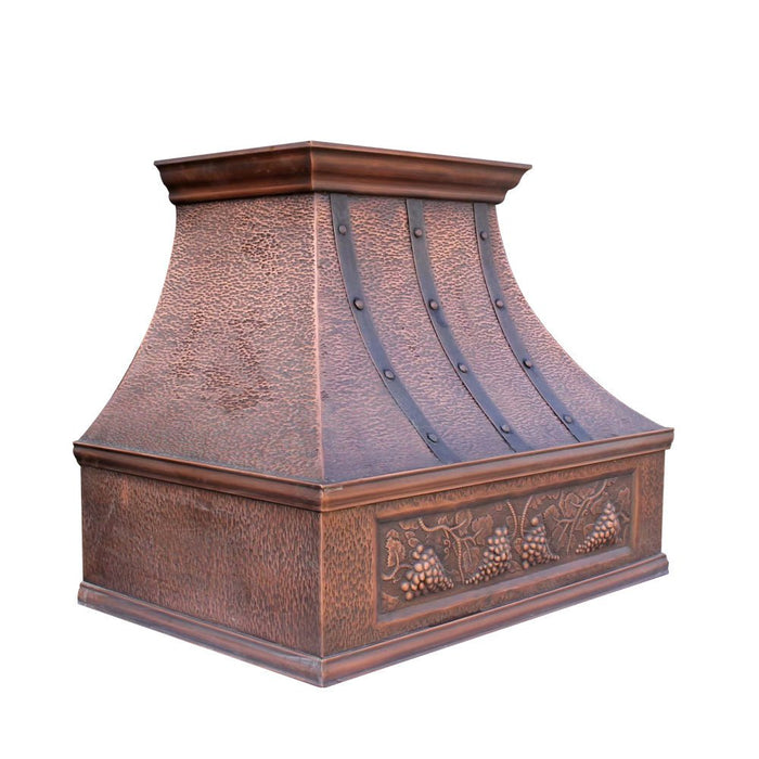 Akicon Custom Handcrafted Copper Range Hood - AKH703T - C - Farmhouse Kitchen and Bath