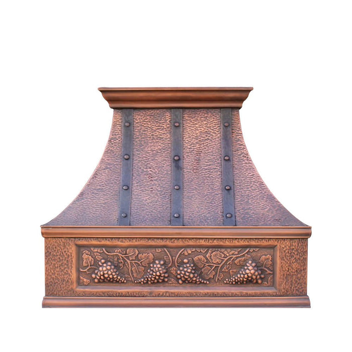 Akicon Custom Handcrafted Copper Range Hood - AKH703T - C - Farmhouse Kitchen and Bath