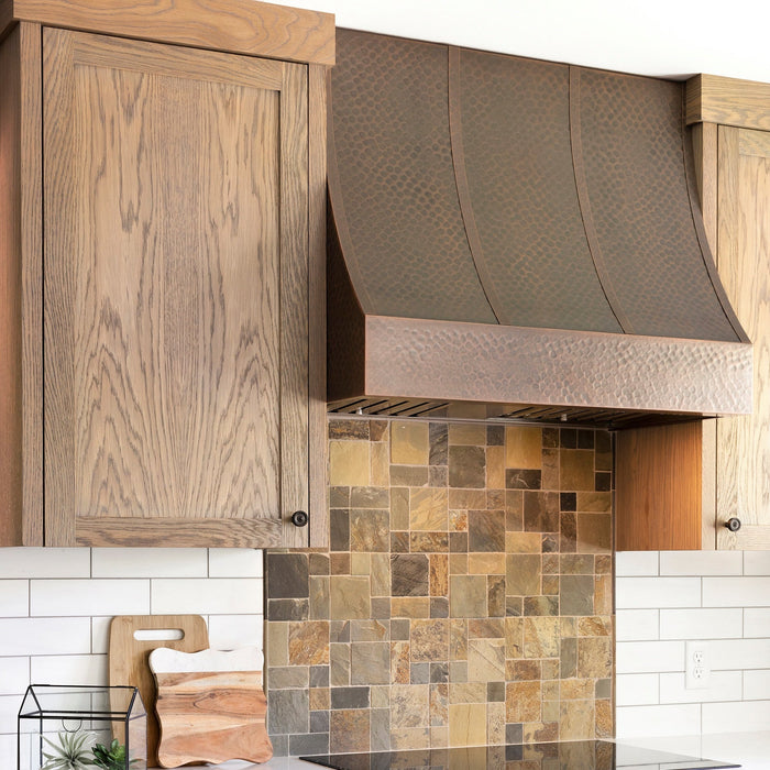 Akicon Custom Handcrafted Copper Range Hood - AKH781A - C - Farmhouse Kitchen and Bath