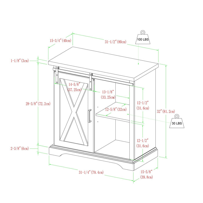 Alba Accent Cabinet - Farmhouse Kitchen and Bath