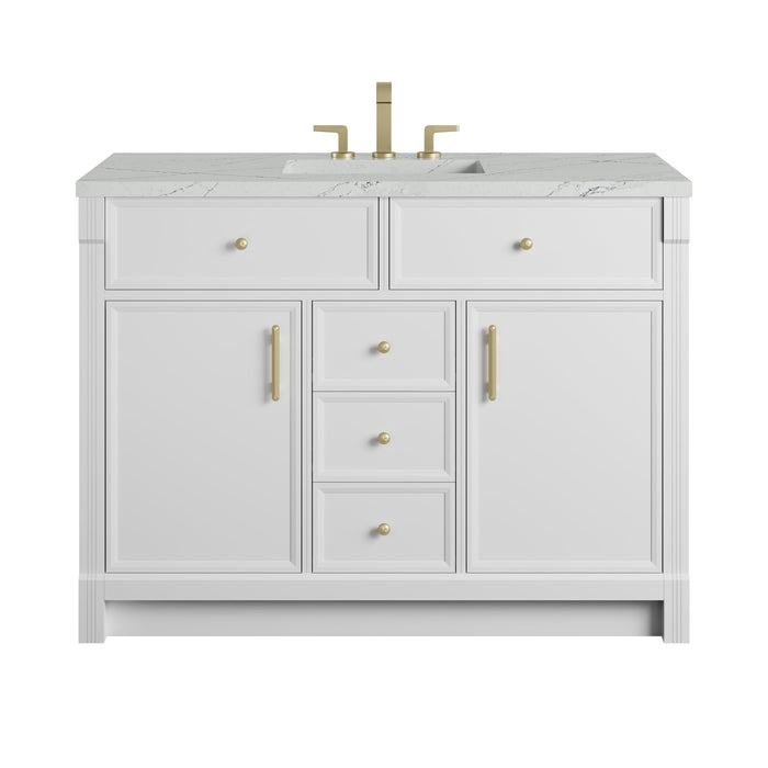 James Martin Bellshire 48" Single Bathroom Vanity, Bright White