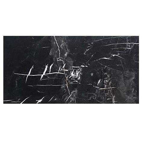 Alexandrette Black Marble Polished Floor and Wall Tile - Large Format - Livfloors Collection