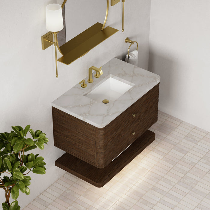 James Martin Allamari 36" Floating Single Bathroom Vanity, Sable
