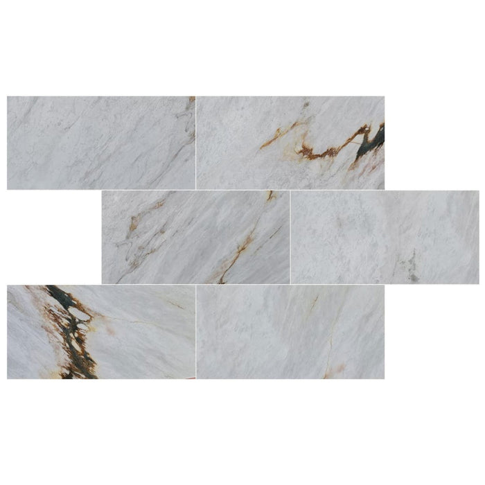 Alpina White Marble Polished Floor and Wall Tile - Large Format - Livfloors Collection