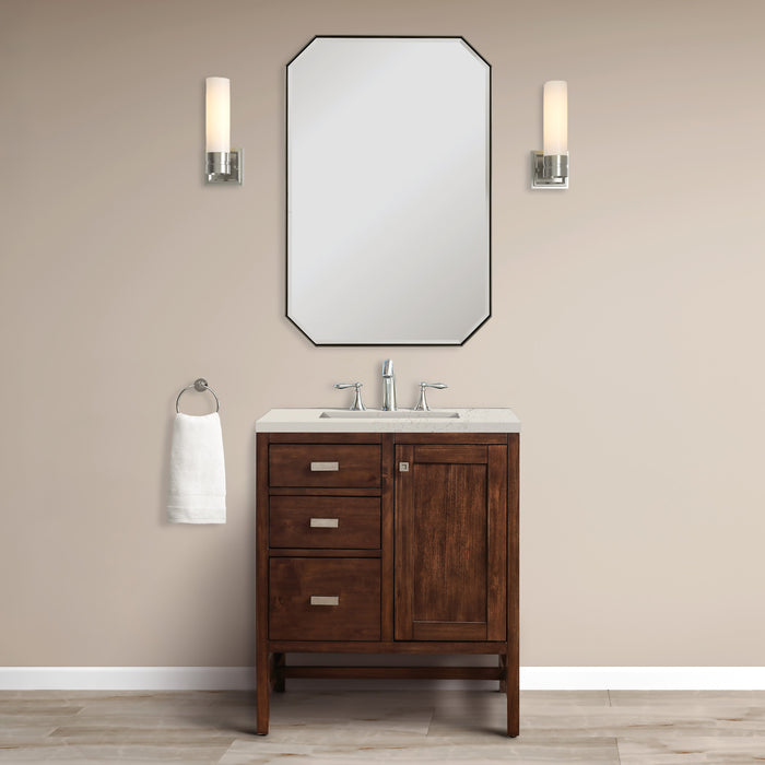 James Martin Addison 30" Single Bathroom Vanity, Mid-Century Acacia