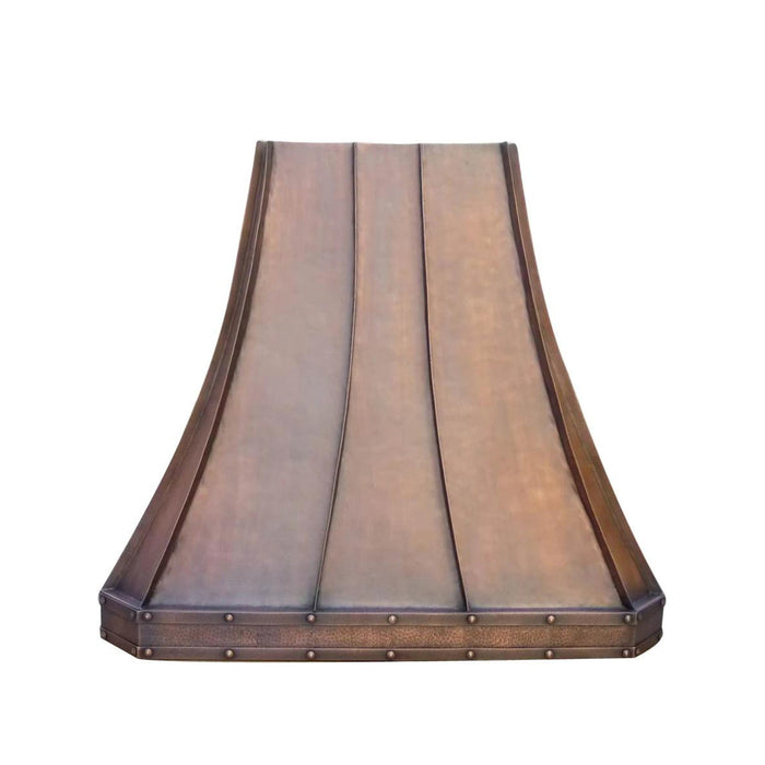 Custom Antique Copper Kitchen Hood
