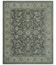 Antique Design 8x10 Charcoal and Beige Traditional Floral Hand Tufted rug