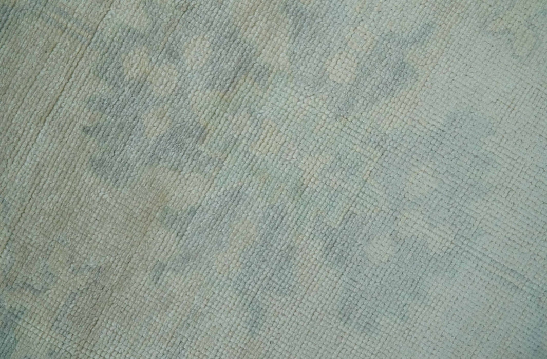 Antique Finish Silver, Gray and Charcoal Hand Knotted Oriental Oushak 8x10 wool Area Rug