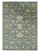 Antique Style 6x9 Hand Knotted Beige and Charcoal Traditional Wool Rug | N35669