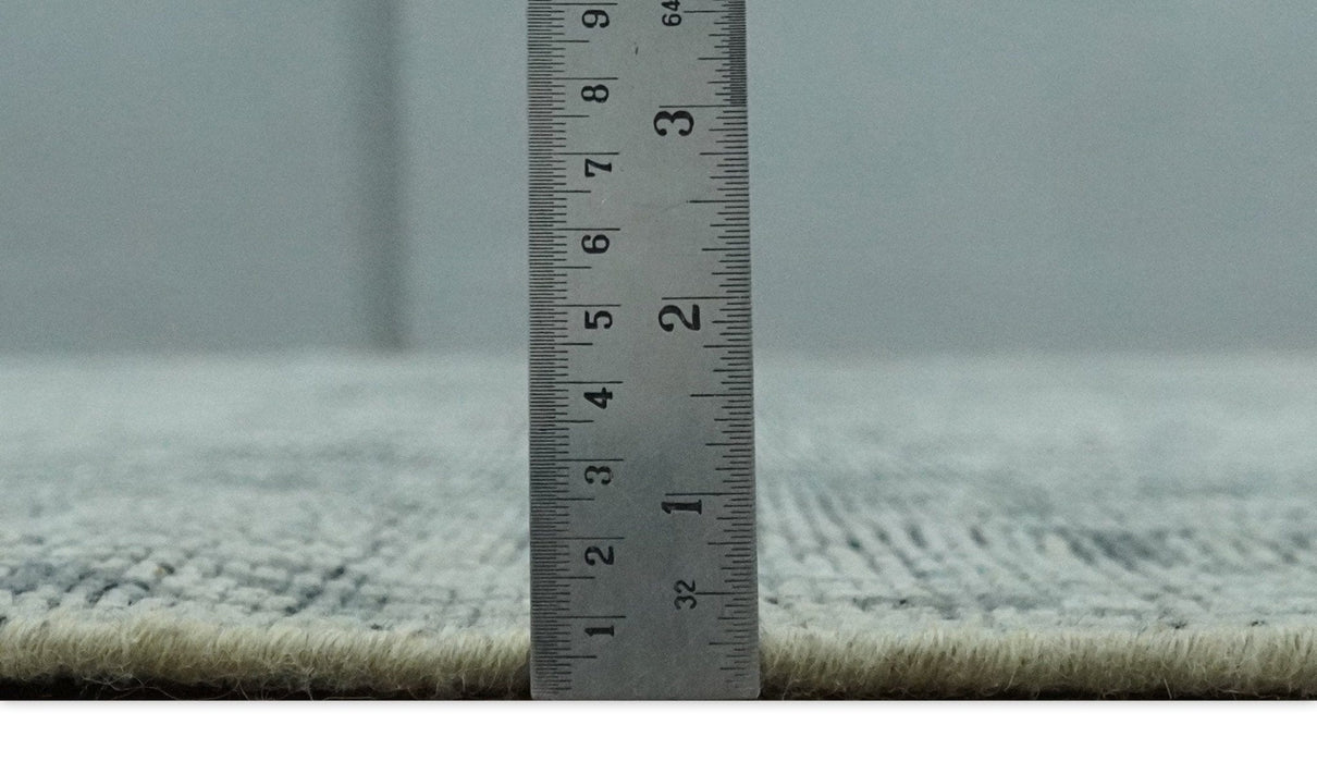 Antique Style Charcoal and Silver Traditional Heriz Medallion 8x10 wool Area Rug