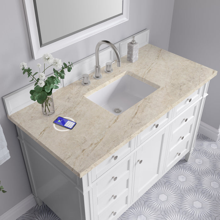 James Martin Brittany 48" Single Bathroom Vanity, Bright White