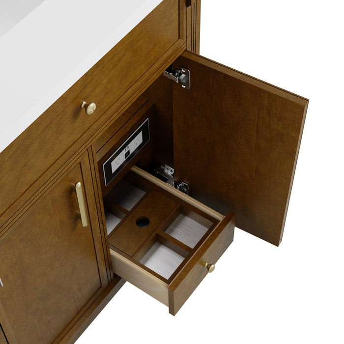 James Martin Bellshire 30" Single Bathroom Vanity, Honey Oak