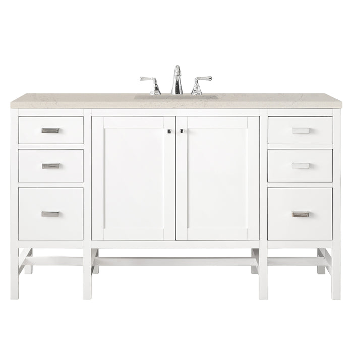 James Martin Addison 60" Single Bathroom Vanity, Glossy White
